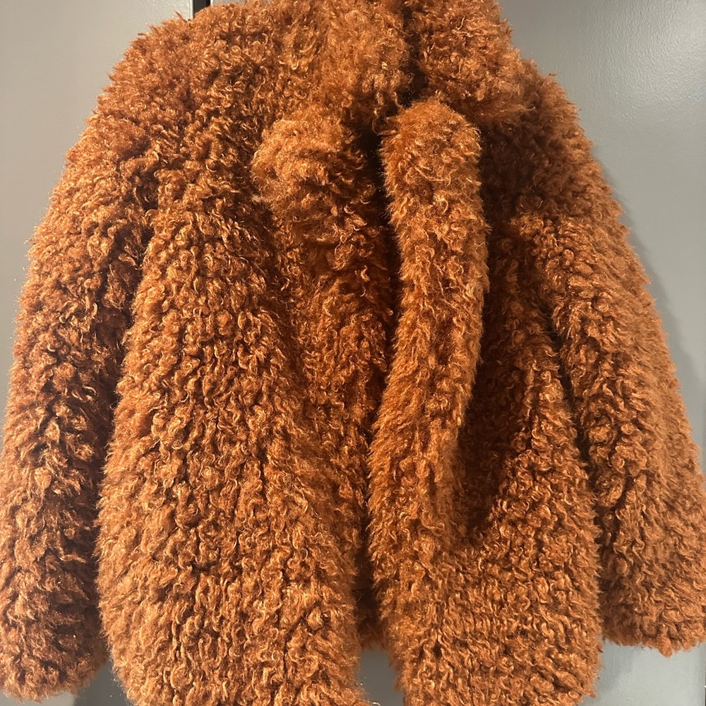Forever 21 Teddy Jacket - Warm Rust